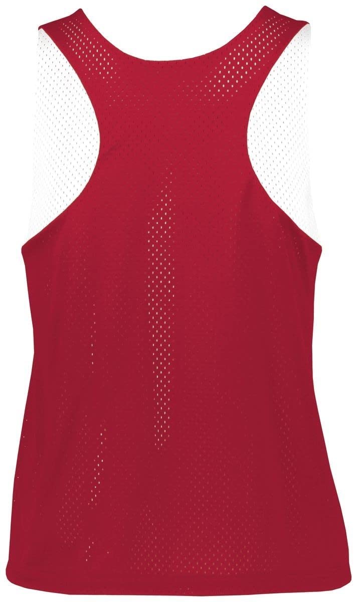 Augusta Sportswear Womens Mesh Reversible Pinnie L Scarlet/White