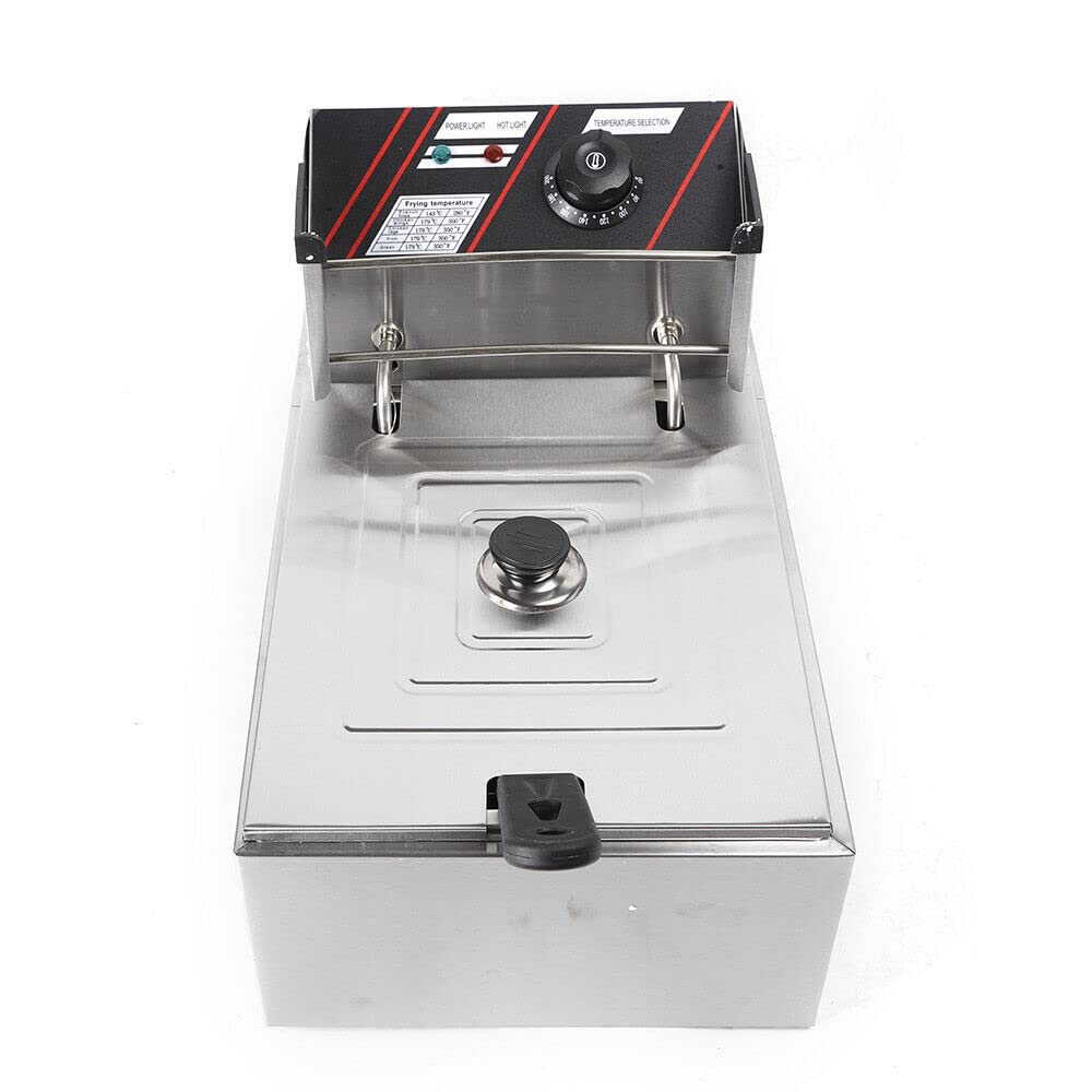 5.5 Litros Freidora Eléctrica Freidora Termostato Inox Deep Fry,Freidora eléctrica,Freidora Con Cesta