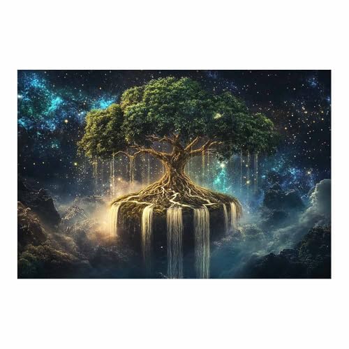 Impression sur toile Arbre de la vie deco murale salon et salle de bain 60x90cm