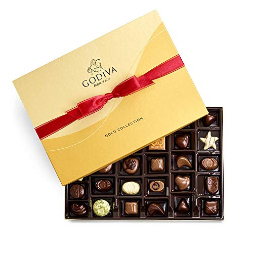 Godiva Chocolatier Valentine's Assorted Chocolate Gold Gift Box, 36 pc