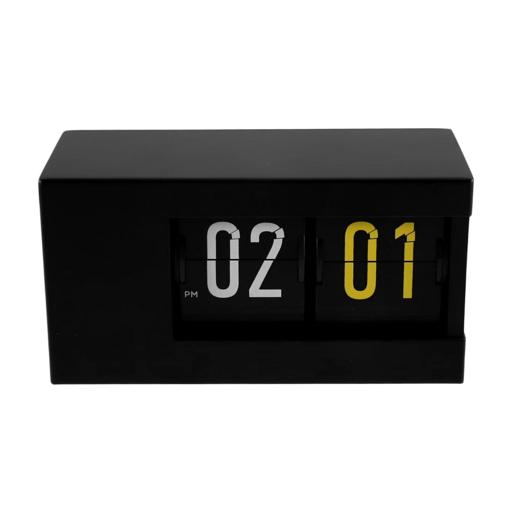 UDSKNV[KSL Automatic Flip Clock-Vintage Retro Style Digital Desktop Alarm Clock, Minimalist Design for Bedroom& Decoration Bedside Black