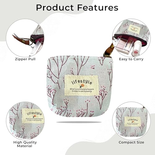 Image of Kraptick Multipurpose Coin Pouch for Men & Women, Compact Coin Organiser, Cash & Coin Holder Pouch, Stylish Mini Money Pouch for Everyday Use (Khaki)