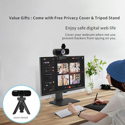 Lusinx Webcam for PC, Full HD 1080p の商品画像 3