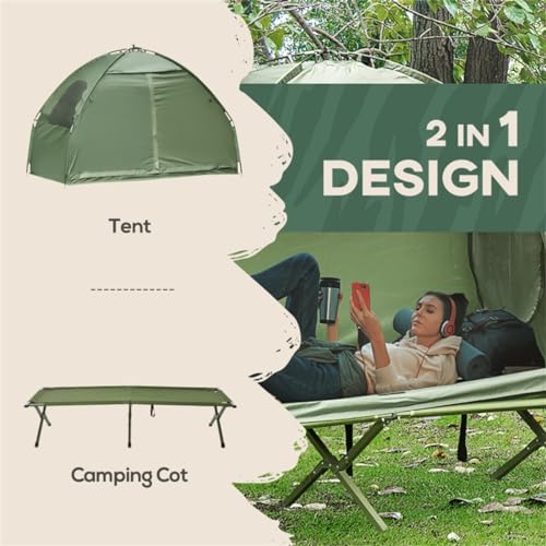 Carpa de Camping Plegable con Camastro y Bolsa de Transporte miniatura 6