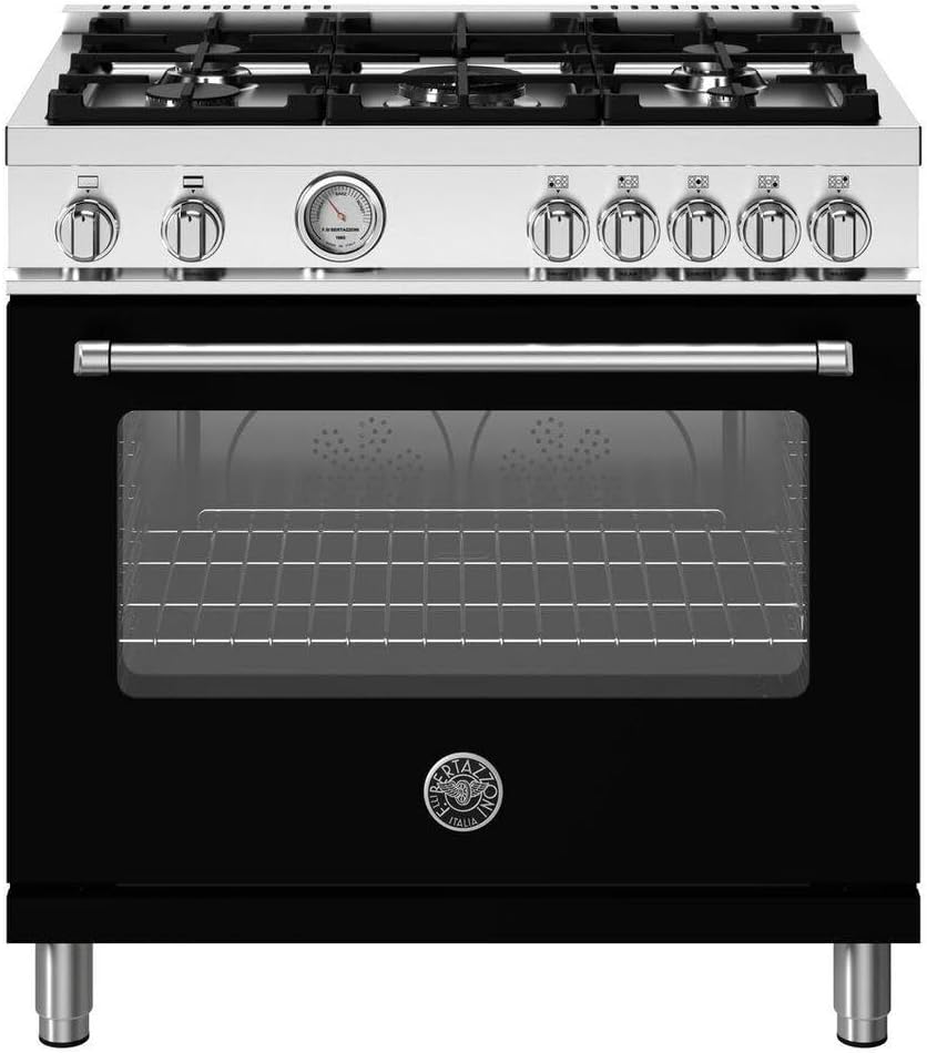 Bertazzoni MAS365GASV Master 36 Inch Wide 5.9 Cu. Ft. Free Standing Gas Range - Nero