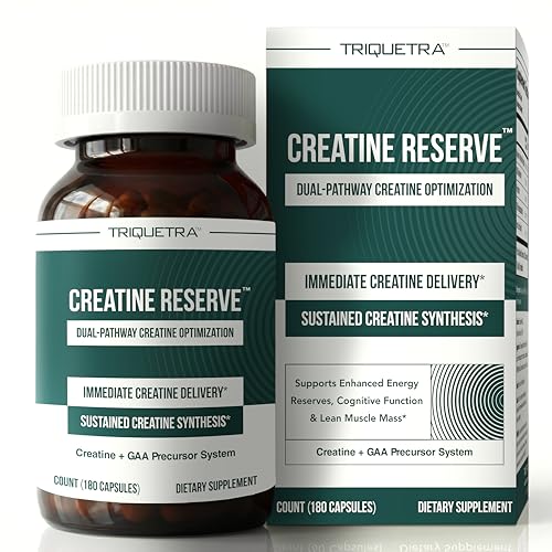 Creatine Reserve - Creatine Monohydrate Plus GAA for Mind Muscle & Energy Support - Dual Pathway Delivery Creatine Supplement for Women & Men - Active B Vitamins & Taurine Non-GMO (1 month supply)