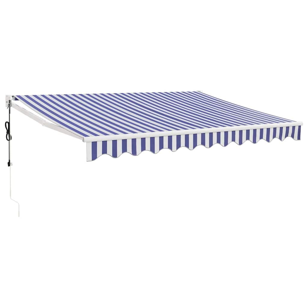 Toldo eléctrico exterior con mando a distancia y accionamiento de manivela para montaje en pared en terraza y balcón, adecuado para uso privado y comercial