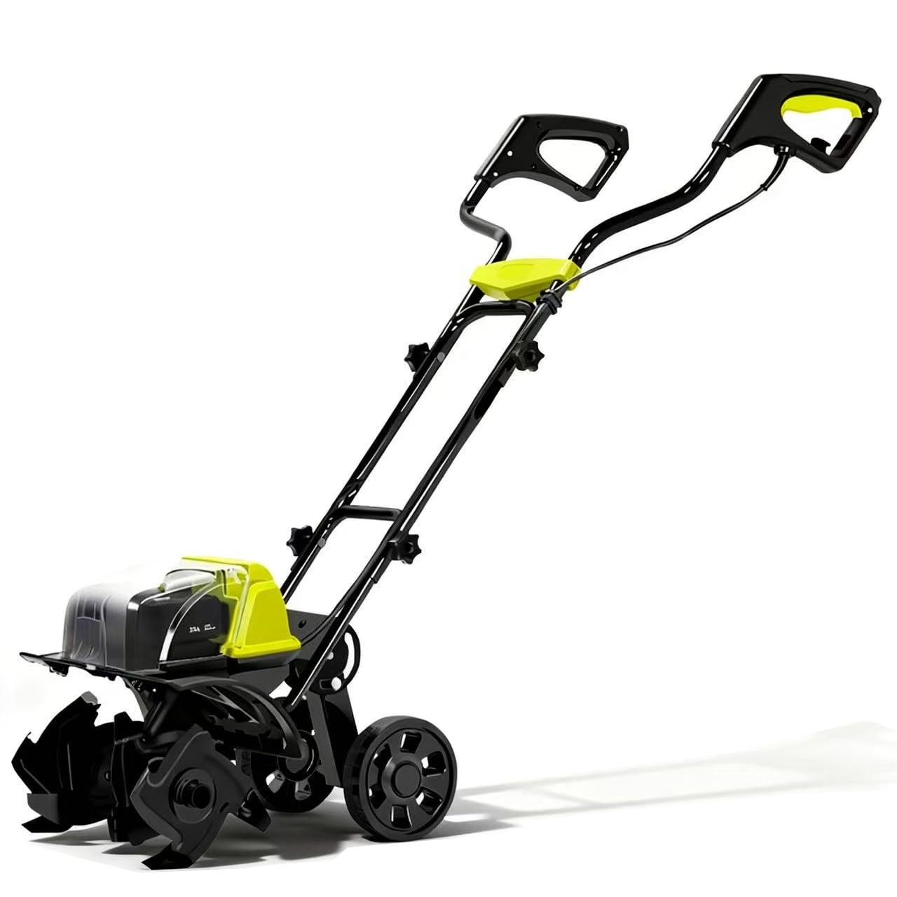 Motocultor EléCtrico InaláMbrico,Cultivador de JardíN A BateríA,Cultivador con Mango Ajustable, Ancho de Labranza de 36 cm, Profundidad de Trabajo de 36cm, Profundidad de 18 Cm para JardineríA.