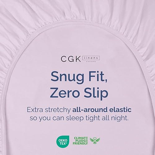 Miniatura 115 de King Fitted Bed Sheet - Bottom Single Fitted Sheet Only - Ultra-Soft Hotel Luxury Bedding w/ 8-16 Inch Deep Pockets - Breathable, Cooling & Wrinkle