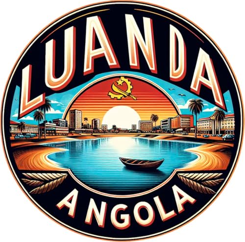 Imán decorativo souvenir Luanda Angola 2 pulgadas miniatura 1