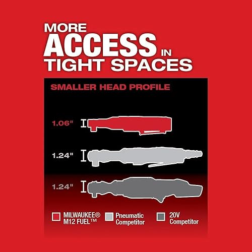 Miniatura 6 de Milwaukee Electric Tools 2558-20 Trinquete de combustible M12 1/2" (solo herramienta)