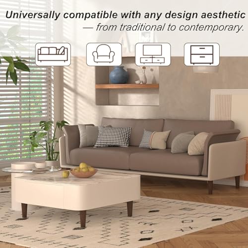 Patas para muebles de madera de 20cm: eleve su sofá y proteja el suelo con almohadillas de goma 8