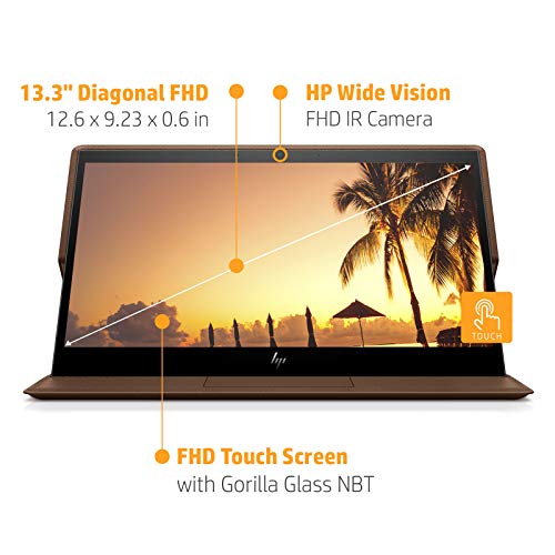 Image of HP Spectre Folio Core i7 8th Gen 13.3-inch FHD Laptop (16GB /512GB SSD /Win 10 Pro /MS Office /IR Camera /Cognac Brown Leather), 13-ak0040TU