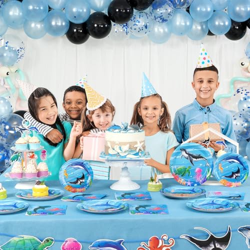 Wernnsai WR-OCEAN PARTY SUPPLIES SET-A006-US Ocean Party Plates And Napkins Set thumb #6