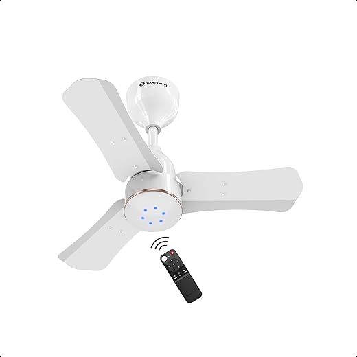 atomberg Renesa Halo Smart 600mm BLDC Ceiling Fan with IoT & Remote | 5 star | High Air Delivery | Low noise operation | LED Speed Indicator | Sleek Design | 3 Year Warranty|White-Gold Ring
