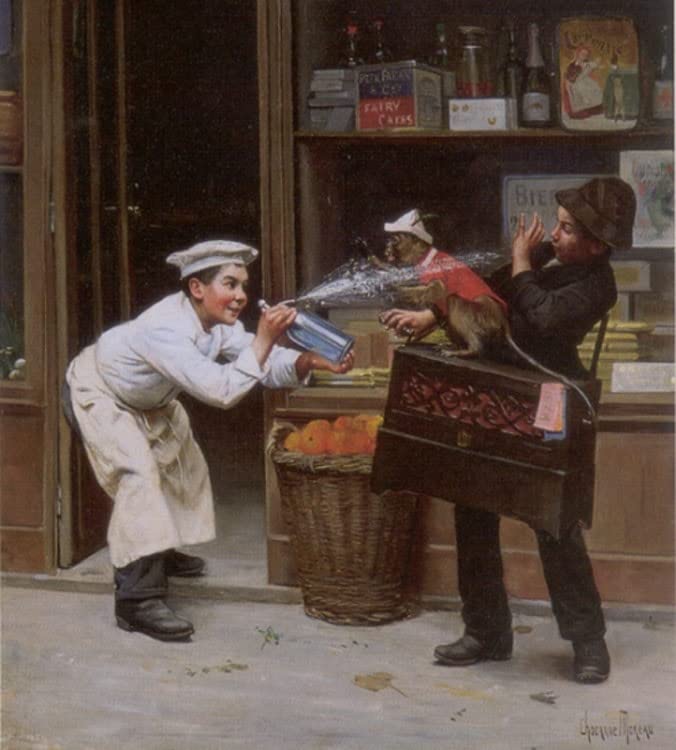 Peinture murale Taquiner le Paul Chocarne-Moreau pour habiller un grand mur de salon