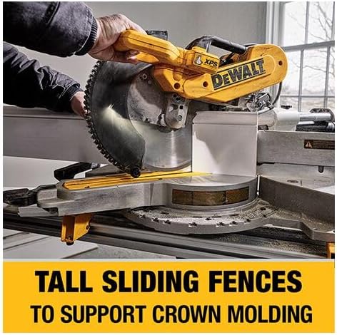 Miniatura 8 de DEWALT Sierra de inglete, sierra de inglete compuesta deslizante de doble bisel de 12 pulgadas con sistema de luz de sombra XPS LED, incluye llave