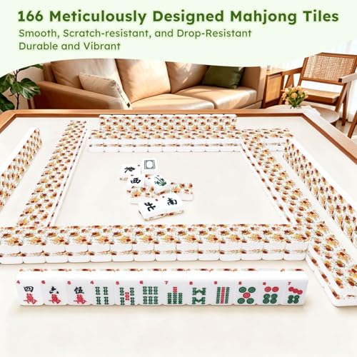 Set de Mahjong Americano con 166 Fichas Acrílicas y Bolsa miniatura 7