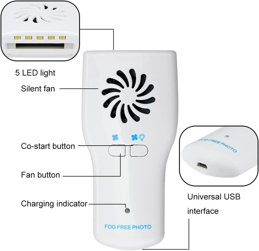 Specchio Elettrico Dentale Automatico di defogging Imaging Occlusal Reflector Specchio Fotografico a LED, Caricatore Wireless con 4 specchi intercambiabili