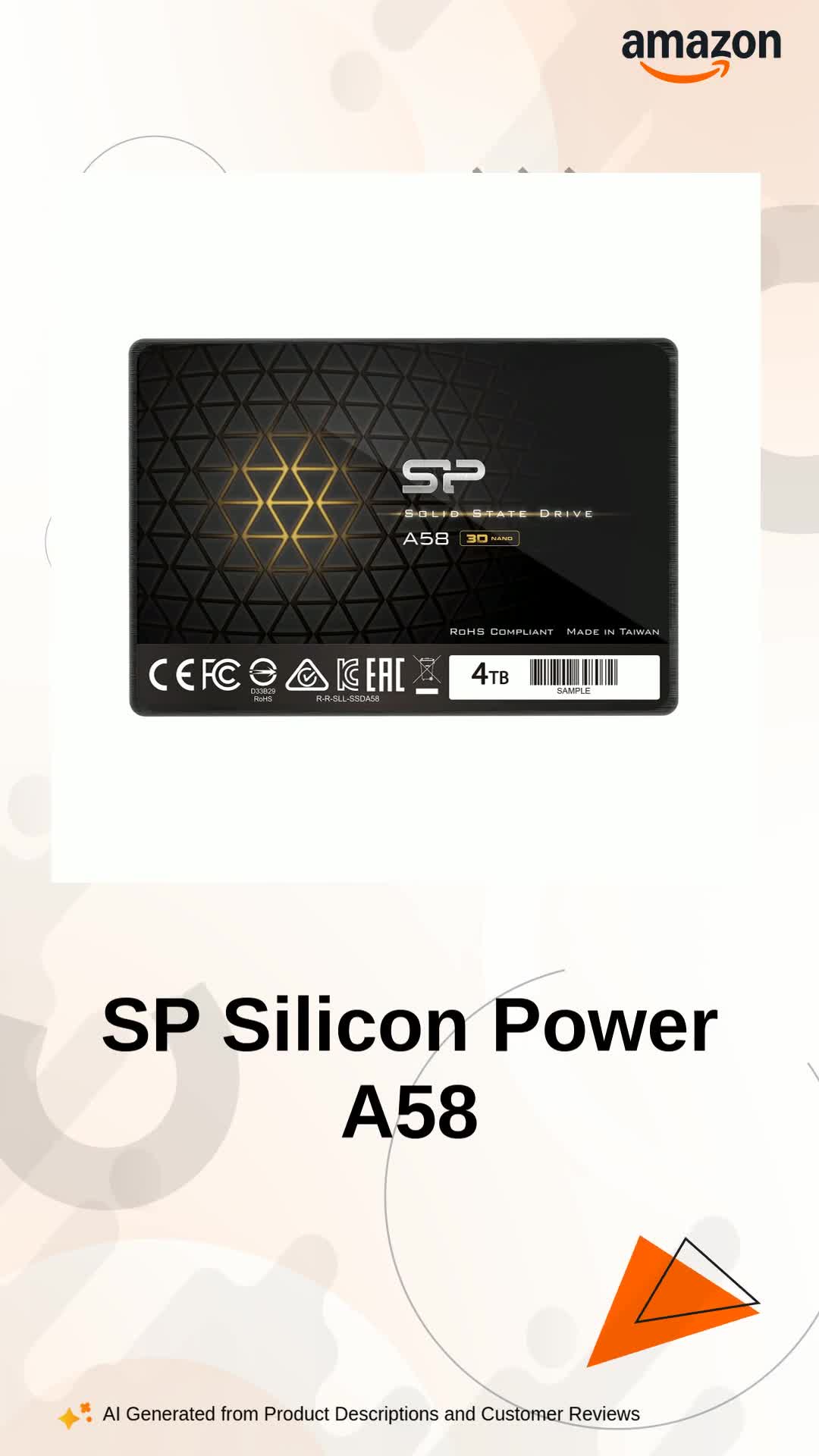 SP Silicon Power Ace A58 4TB 2.5 Inch SATA III SSD