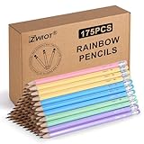 ZWlOT Wood-Cased Pencils, Pre Sharpened Pencils, 175 Count #2 HB Pencil with Eraser Bulk, School Classroom Teacher Supplies Gifts