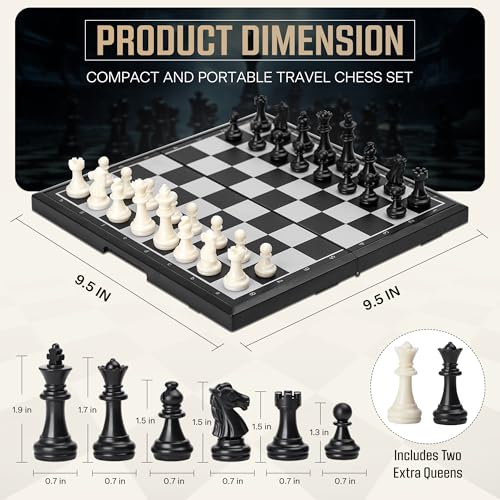 Set de Ajedrez Magnético Plegable 9.5 Pulgadas miniatura 5