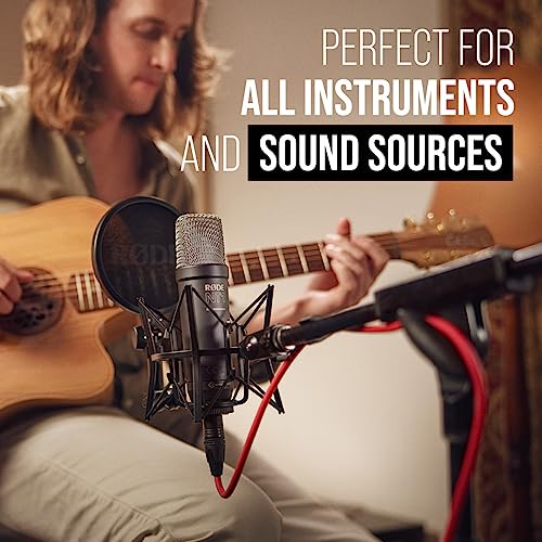 Rode NT1 5th Generation Condenser Microphone with SM6 Shockmount and Pop Filter - Black by RØDE - Image 4