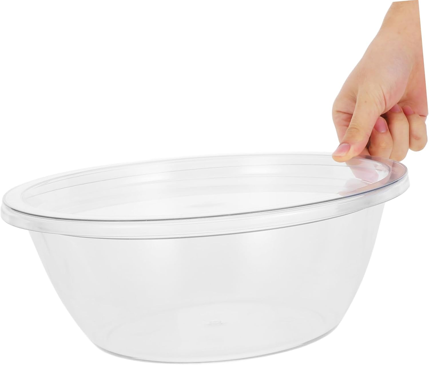 GLEAVI Deep Plastic Mixing Bowl Lid Nonstick Kneading Basin Portable Wash Tub for Cooking Baking and Food Prep Large for Fruits and Vegetables