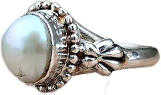 Pearl Ring, June Birthstone Ring, White Stone Ring, Oval ~ Gemstone Ring, Natural Pearl Jewelry, Healing Ring, Handmade Gemstone Jewelry, 925 Sterling Sliver Plated, Best Gifts Forever, Boho Ring, Daily Wear Ring, Engagement Ring