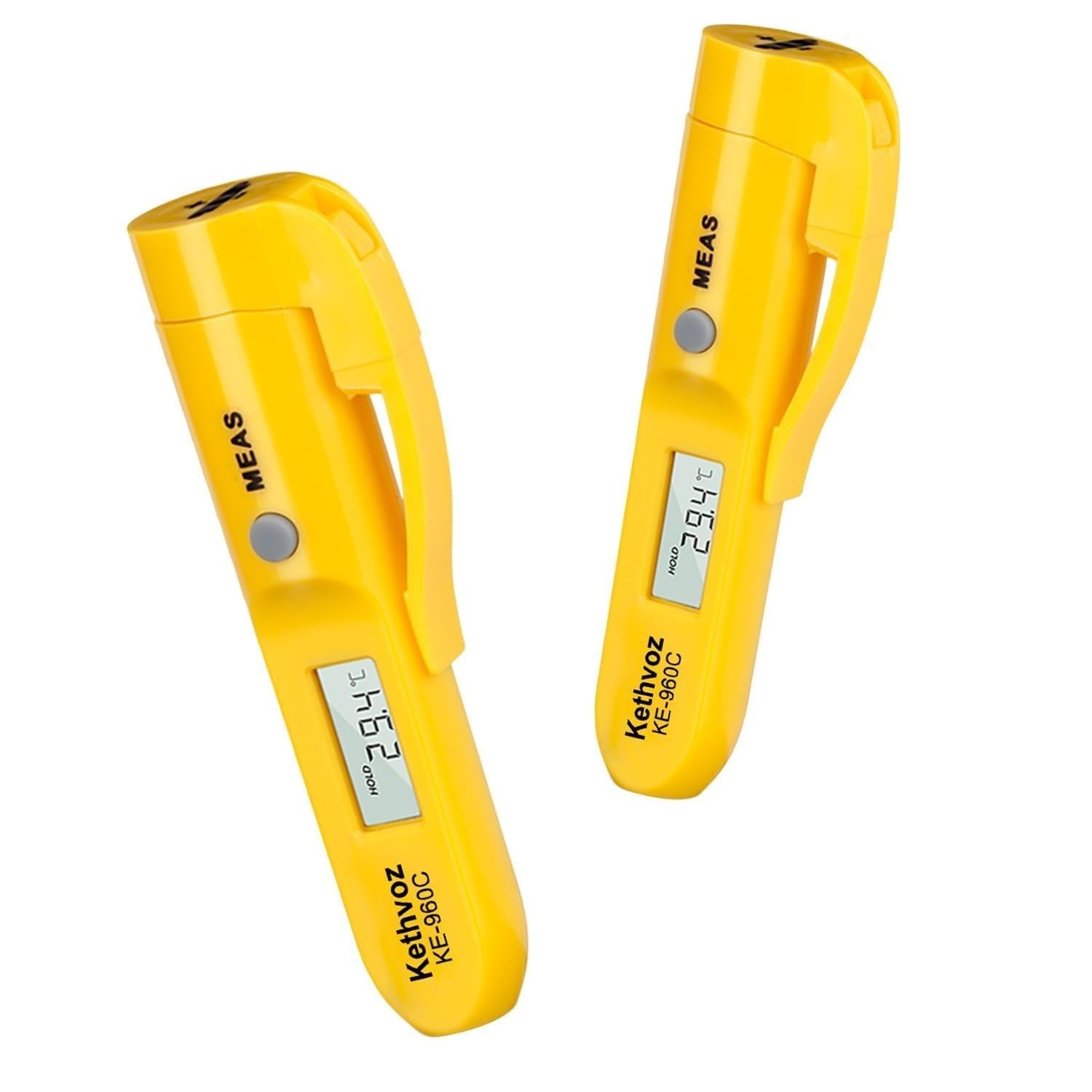 Termómetro infrarrojo para alimentos sin contacto, termómetro láser digital IR para cocinar, lectura instantánea de -22 F a 527 F, higiénico seguro