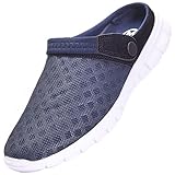 Hsyooes Mens Womens Mules & Clogs Garden Shoes Summer Breathable Mesh Slippers Non-Slip Outdoor Beac