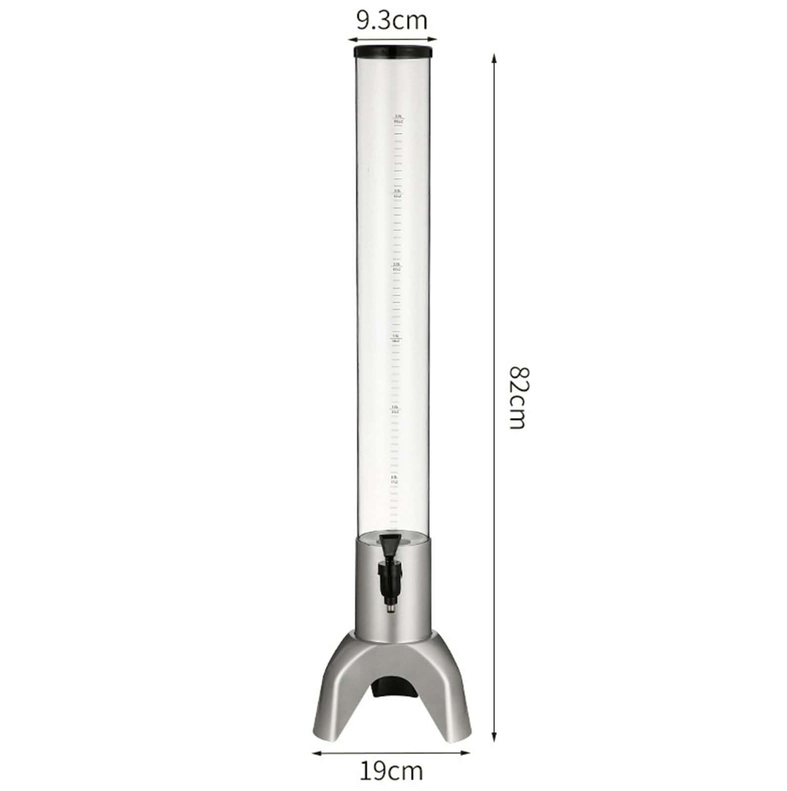 Distributeur de Boissons Beer Tower avec Robinet et Tube à Glace pour fêtes (Or Rose)