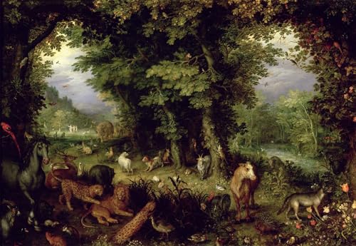 Impression sur toile premium La Terre de Jan Brueghel affiche d'art grand format 60x90cm