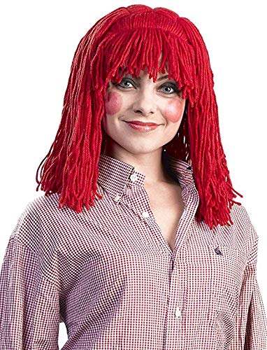Raggedy Anne Cleo - Enigma Wigs Thin Small Yarn Braids Ann Doll Bundle Cap, MaxWigs Costume Wig Care Guide