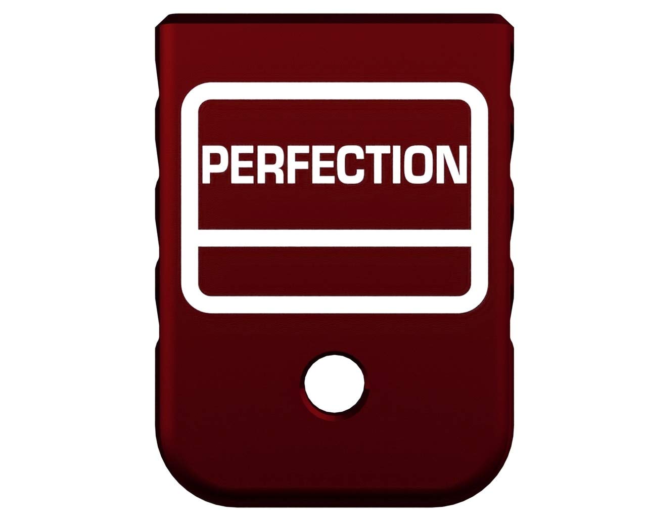 Rowe Tactical Magazine Base Plate for Glock Gen 1-5 - Red (Angle Serrations) Glock Perfection Graphic - Fits 9mm .40 Cal .357 Sig 45 Gap