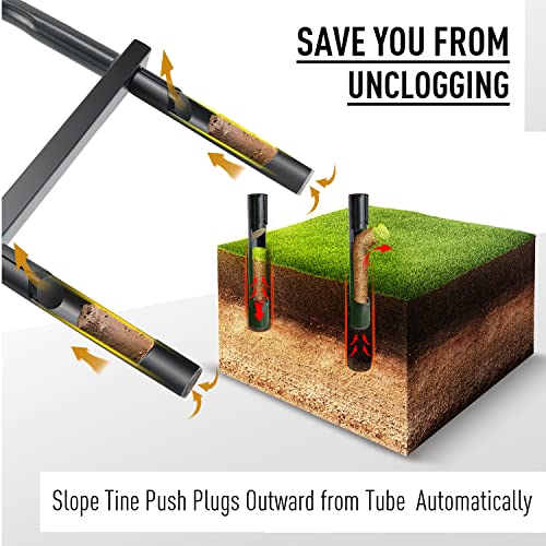 Jardineer Lawn Core Aerator, Hollow Tine Aerator with Spare Tines