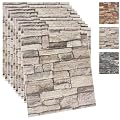 Yutianli 10PSC 3D Wall Panels Peel and Stick Faux Brick Wall Panels Self-Adhesive 3D Brick Wallpaper Foam Stone Wall Panel