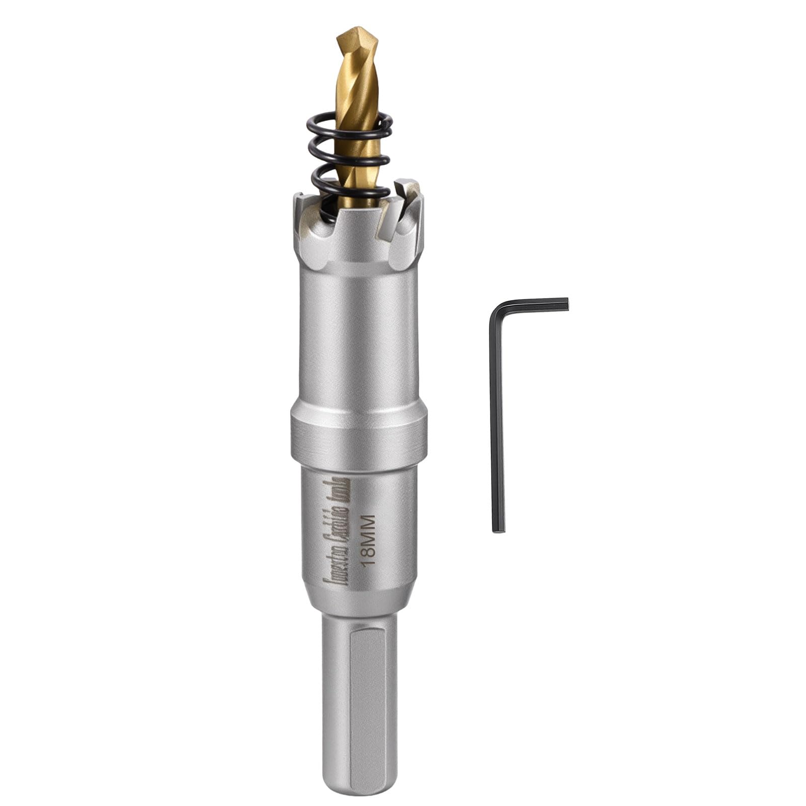 CoCud 11/16" (18mm) Hole Saw, Tungsten Carbide TCT Hole Cutters with Drill Bit - for Thick Hard Metal, Stainless Steel, Copper, Aluminum