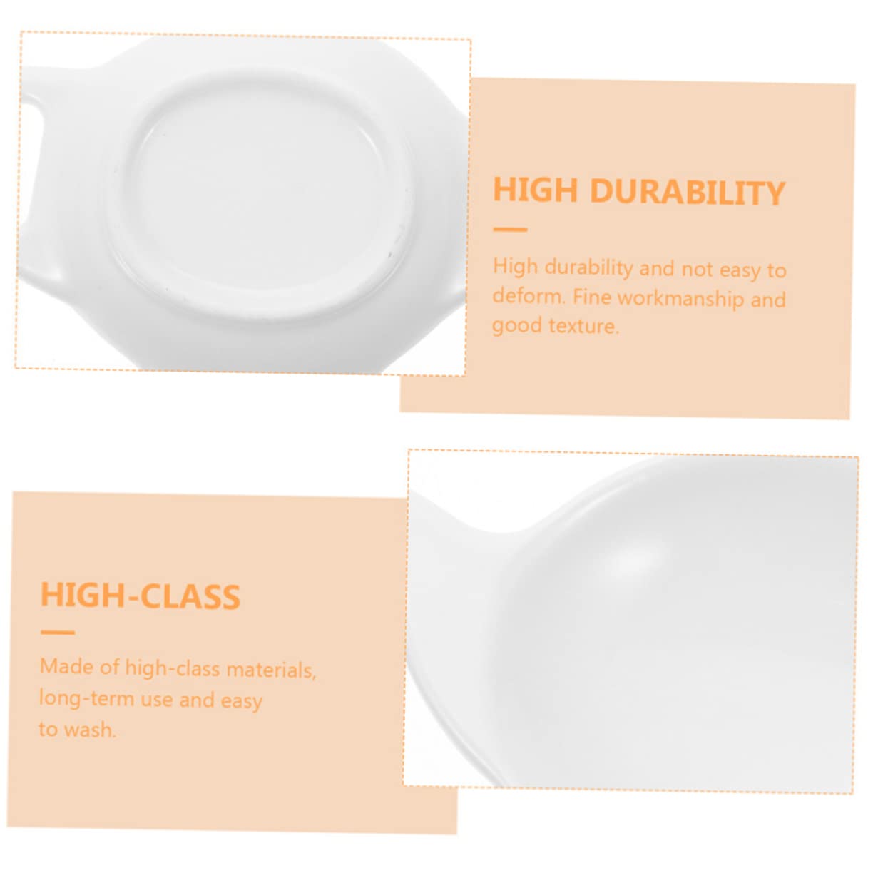 Alipis 3Pcs Teapot Shaped Ceramic Tea Bag Holder Rest and Storage Organizer for Teabags Vintage Design for Home Kitchen and Tea Rooms