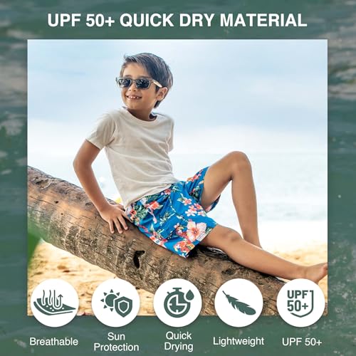 Image of Kanu Surf Boys' Toddler Troy Stripe Swim Trunks