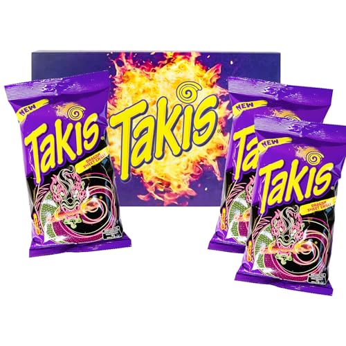 Takis Dragon Sweet Chili – Pack de 3 (3 × 100 g) – chips de maíz enrollados con sabor dulce y picante a chile