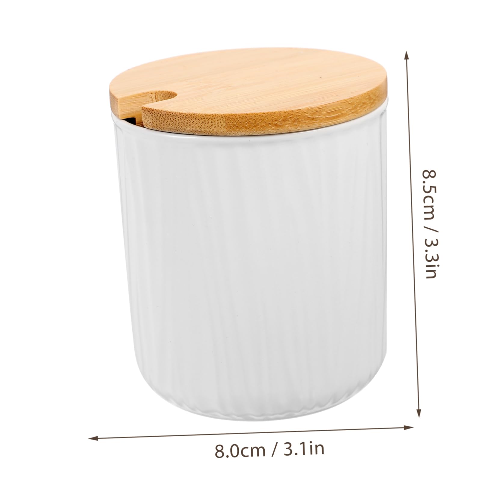 AUTSUPPL Ceramic Seasoning Jar Dispenser Container Condiment Jar Candy Canister Container for Flour Spice Holder Flour Container Sugar Storage Canister Container with Lid White