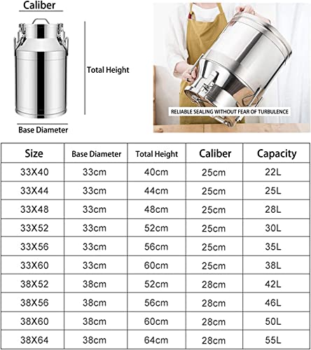 Milchkannenkrug aus Edelstahl 304 – Weineimer, Milchtransportfässer mit versiegeltem Deckel und Tragegriff für die Aufbewahrung von Flüssigkeitsbehältern, 46 l 3 Milchkannenkrug aus Edelstahl 304 – Weineimer, Milchtransportfässer mit versiegeltem Deckel und Tragegriff für die Aufbewahrung von Flüssigkeitsbehältern, 46 l