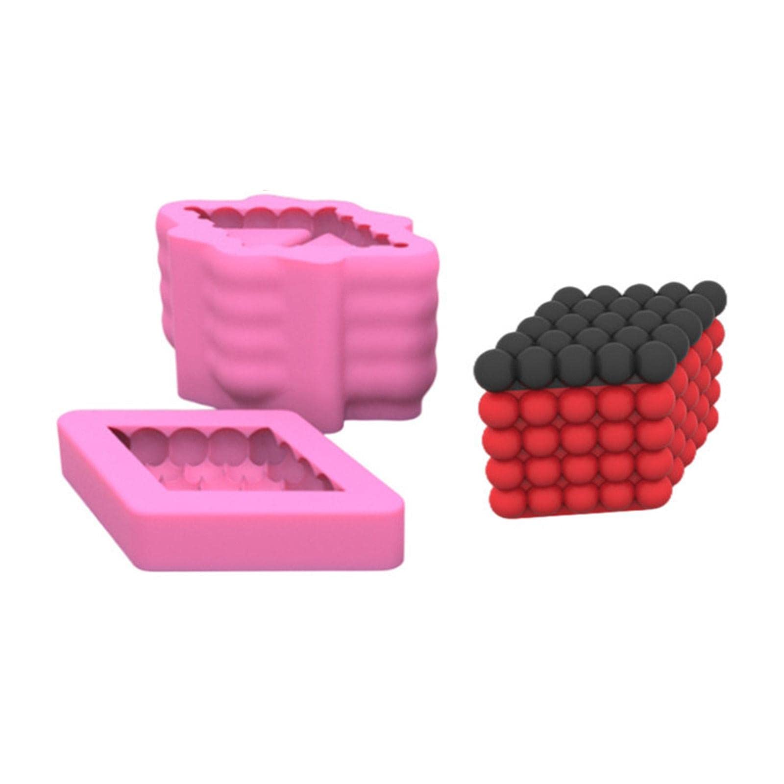 Stampo in silicone a forma di sfera sfaccettata a forma di triangolo, per gioielli, in resina, realizzato a mano, con coperchio
