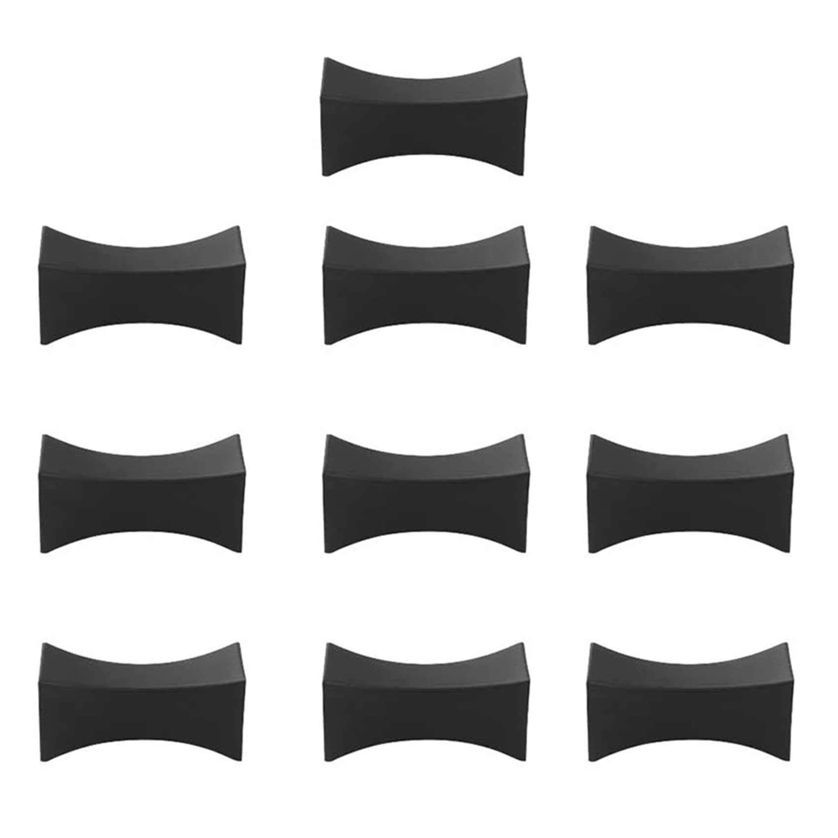CTRLZS 10PCS Chopsticks Rest Little Chopsticks Stands Spoon Fork Holder Set Chopsticks Utensil Cutlery Stand Black