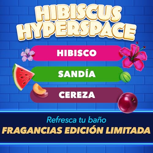 Miniatura 4 de Pato Discos Activos WC Edición Limitada Hibiscus Hyperspace, Limpia, Refresca y Perfuma el Inodoro, Eficacia 360°, 2 Recambios : 12 discos (Paquete de 2)