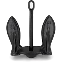 Boat Anchor Deep Water Navy Style Holds Up To 24 Feet Length Boat 20 Pound 10-3/4 Inch Length x 4-1/4 Inch Width x 16 Inch Height PE Coated