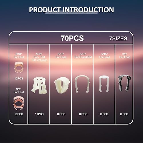 Miniatura 2 de Clips de línea de combustible, kit de repuesto de clips para automóviles, clips de línea de transmisión, caja de clip de retención de línea de