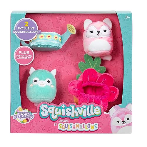 Squishville SQM0478 Accessory Set From to the Garden, Super Soft Mini Squishmallows, 5 cm 