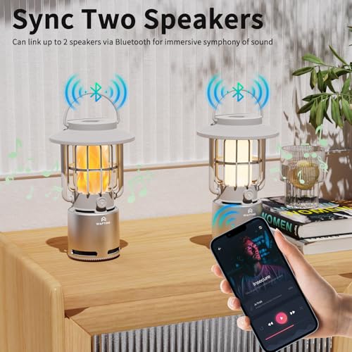 WAFTING Portable Bluetooth Outdoor Speaker with Lights（1 Pack - image 2
